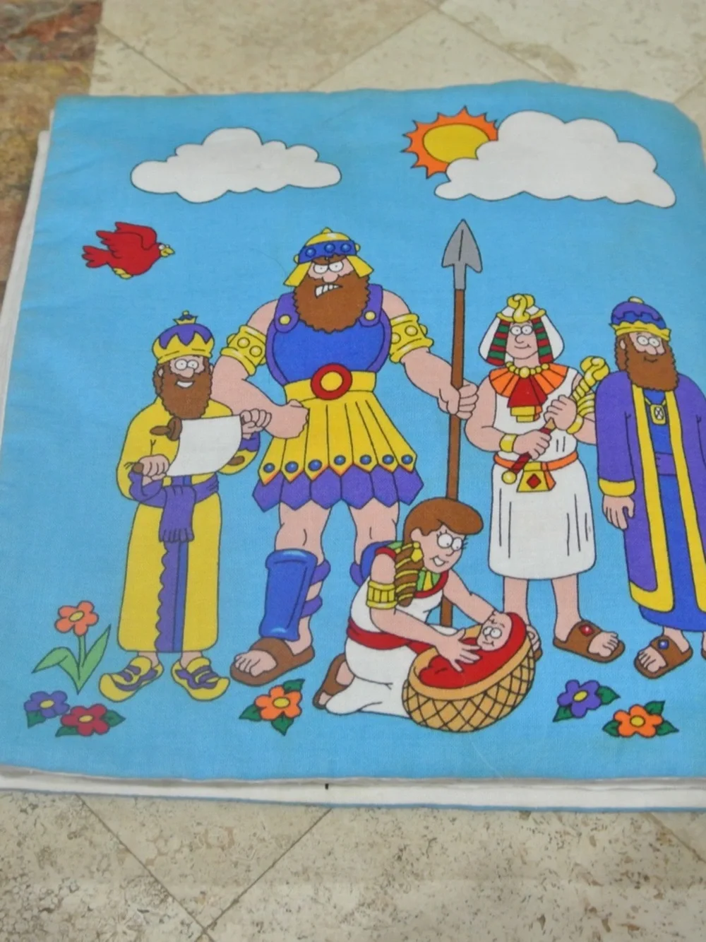 VINTAGE THE BEGINNERS BIBLE FAVORITE BIBLE STORIES FABRIC BOOK